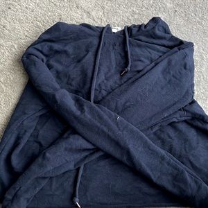 Navy Blue Cropped Hoodie
